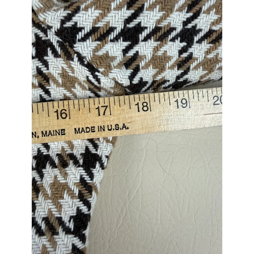 Better B Medium Blazer Houndstooth Dark Academia Wool Blend Belted Jacket